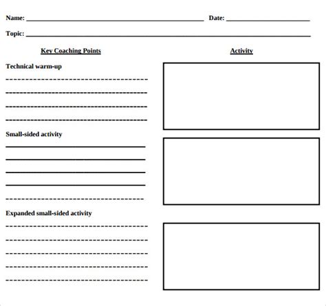 blank lesson plan templates   ms word