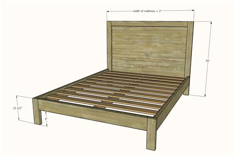 super simple bed frame queen full  twin sizes ana white