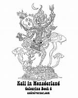 Kali Psychedelic sketch template
