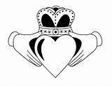 Meanings Claddagh Mythologian Loyalty sketch template