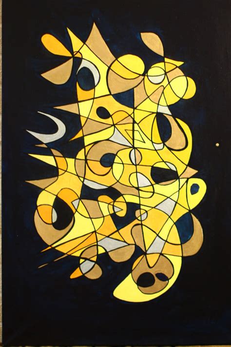symbol painting  gold blue