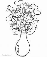 Roses Bojanke Bouquet Djecu Valentinovo Coloriages Printanje Azcoloring Coloringhome sketch template
