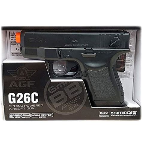 academy plastic model g26c spring powered airsoft bb gun with double