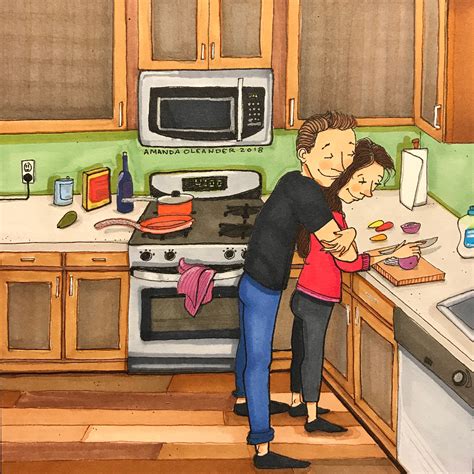 artist illustrates the intimate moments between couples that happen in