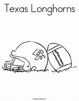 Coloring Texas Longhorns Football Helmet Built California Usa sketch template