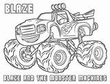 Blaze Coloring Pages Cartoon Print sketch template