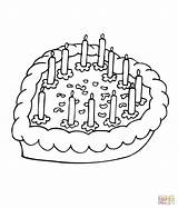 Valentine Cake Coloring Pages Color Valentines Clipart Printable sketch template