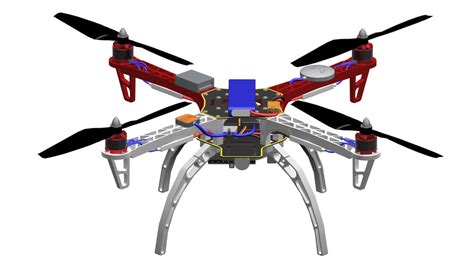 dji  quadcopter drone  cad model library grabcad