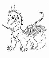 Elves Drachen Dragon sketch template