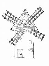 Coloring Windmill Windmills Pages Moulin Kids Fun Embroidery Patterns Drawings 16kb sketch template
