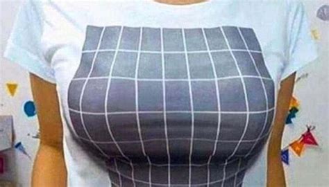 optical illusion t shirt that makes boobs appear bigger sells out newshub