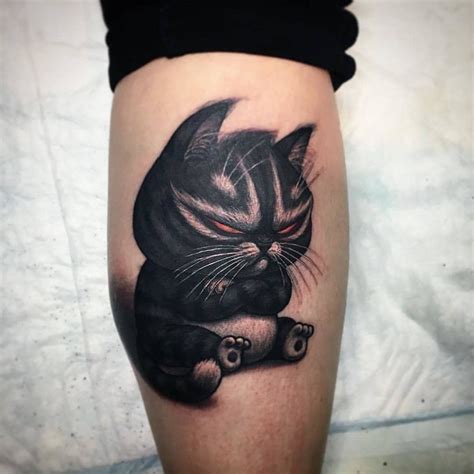 Недовольный кот кот тату татуировка эскиз идея Tattoos For Guys