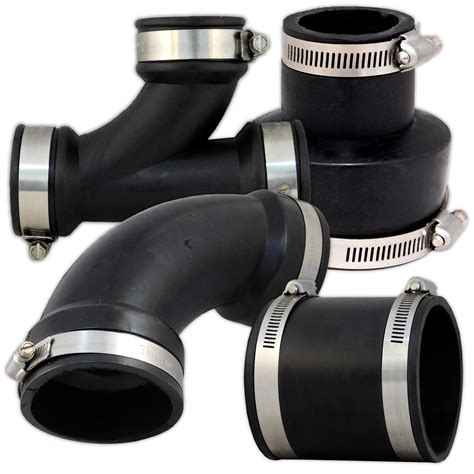 rubber pipe connector black flexible tube fittings fish pond nexus eazy