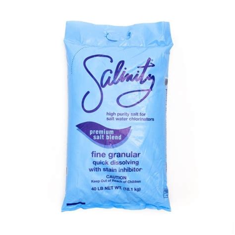 salinity pool salt fine grain  stain inhibitor  lbs