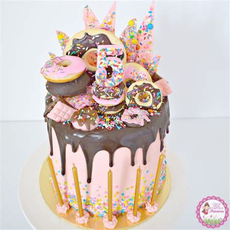 birthday cake decorated  donuts sprinkles  chocolate frosting