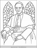 Coloring Pope Paul Saint Thecatholickid Pages September Catholic Born 1897 Papacy 1978 August 26th Church 1963 Began Died June 6th sketch template