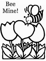 Coloring Valentine Valentines Pages Bee Printable Disney Sheet Clipart Sheets Coloringpagebook Print Bumblebee Flowers Cute Advertisement Popular Crafts Library Mine sketch template