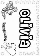 Olivia Coloring Pages Name Color Hellokids Print Girls Printable Sheets Names Kids Cartoons Nombre Choose Board sketch template