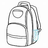 Backpack Backpacks Pencil Clipartmag Easydrawingguides Strap sketch template