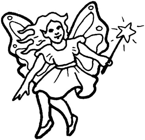 fairy coloring page  kids  printable picture