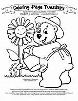 Coloring Bear Tuesday Dulemba Gardening Spring Plant Make Itching Ve Been Just sketch template