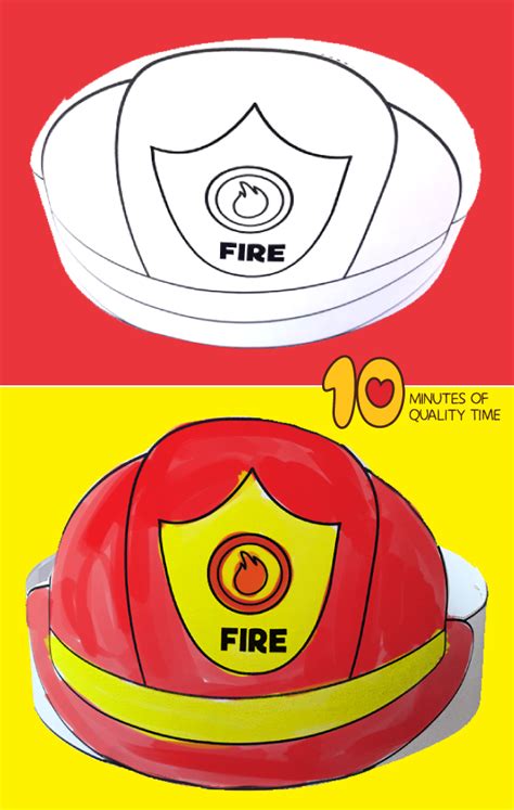 fireman hat printable craft activities  toddlers fall crafts