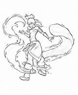 Korra Legend Bending Aang Airbender Colorluna sketch template