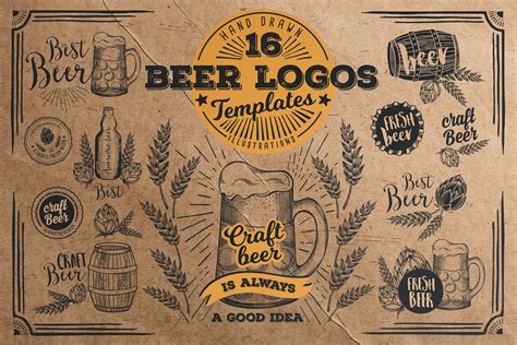 beer logos labels custom designed icons creative market