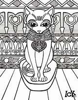 Egyptian Coloring Cat Pages Bastet Egypt Go Deviantart Baby Colouring Ancient Bast Print Colour Template Books Adult Printable Drawing Wiccan sketch template