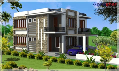 beautiful duplex house design  apna ghar gallery   luxurious house energy efficient