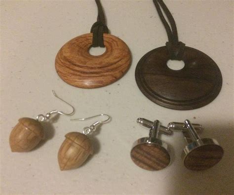 timber jewelry necklace pendants cufflinks ear rings  steps