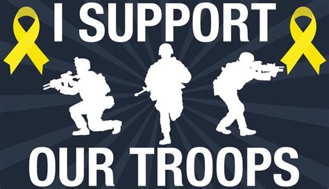 wholesale large military novelty sticker  support  troops signs
