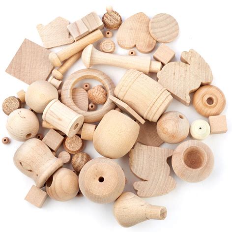 unfinished wood pieces  parts assortment shaker pegs  wood