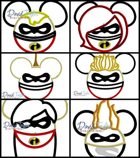 mickey head incredibles  design pack      etsy