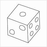 Dice Easy Drawing Drawings Draw sketch template
