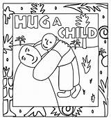 Hug Child Coloring Crayola Au sketch template