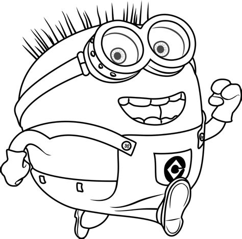 minion jerry running coloring page  printable coloring pages  kids