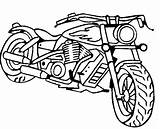 Coloring Motorcycle Pages Kids Print sketch template