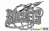 Rockets Houston Draw Basketball Logos Drawing Nba Webmaster Drawdoo Tutorials sketch template