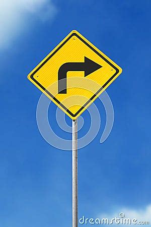 turn  road sign stock photo image