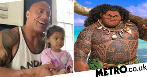 The Rock S Daughter Still Doesn T Believe He Is Maui In Disney S Moana