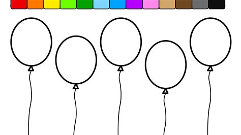 balloon coloring   designlooter