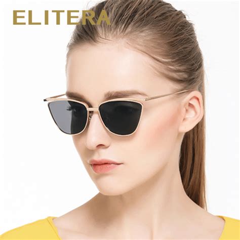 elitera 2018 hot cat eye mirror sunglasses women fashion brand designer