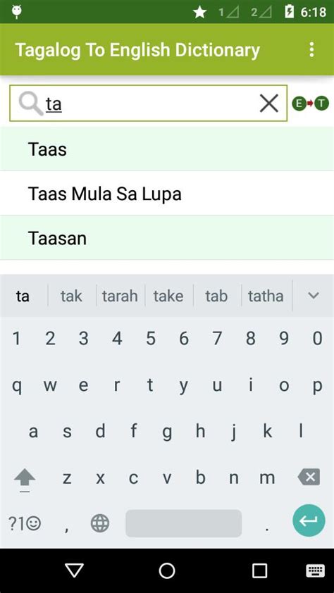 tagalog  english dictionary apk  android