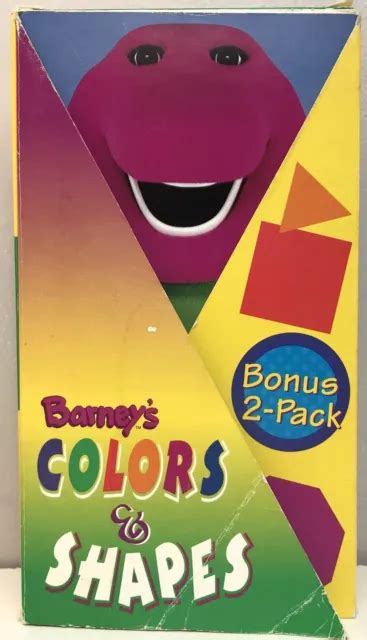 barney colors shapes sing  bonus  pack vhs video tapes set blue rainbow eur