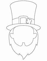 Coloring Pages St Leprechaun Template Face Patrick Pdf Blank Cute sketch template