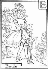 Fairies Bugle Barker Kleurplaat Coloringhome Letters Cicely sketch template