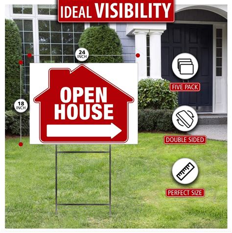 open house signs multiple pack sizes real estate yard sign etsy