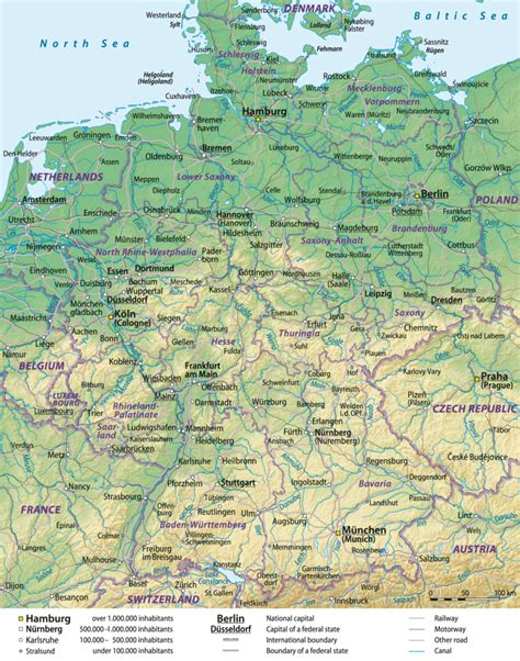niemcy mapa mapy niemiec travelin