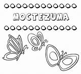 Dibujos Colorear Moctezuma Nombres Nombre sketch template